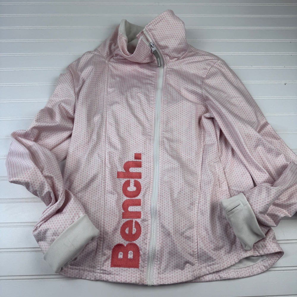Bench Women's Large Full Zip Jacket Thumb Holes Running Outdoor